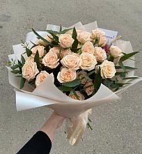 Букет Кремовые розы Латте в Малояз