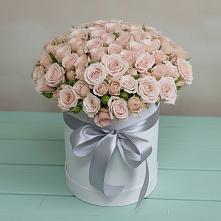 Цветочная композиция из Розы в шляпной коробке #REPLACE_PRED# Малояз