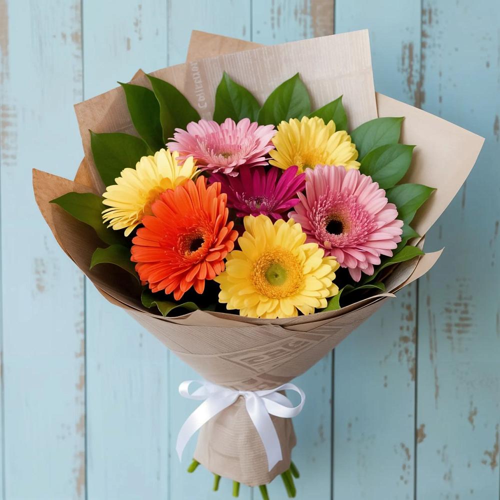 Букет цветов из: Герберы в Малояз