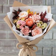 Букет цветов из:  Гвоздики, Хризантемы и Розы #REPLACE_PRED# Малояз