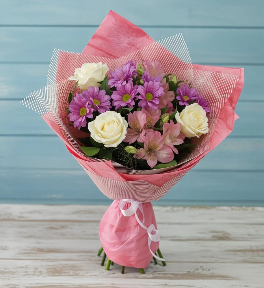 Букет цветов из: Герберы в Малояз