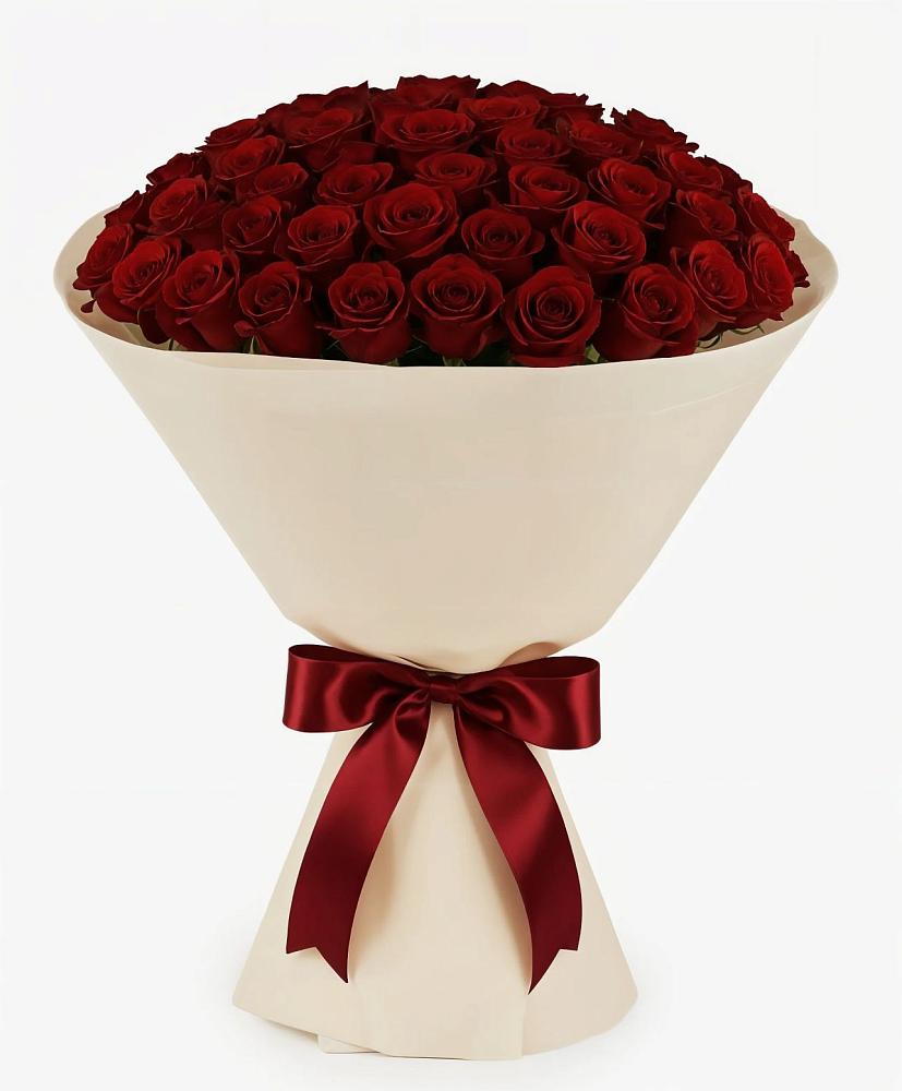 Букет 101 Бордовая роза Блэк Бакарра в Малояз