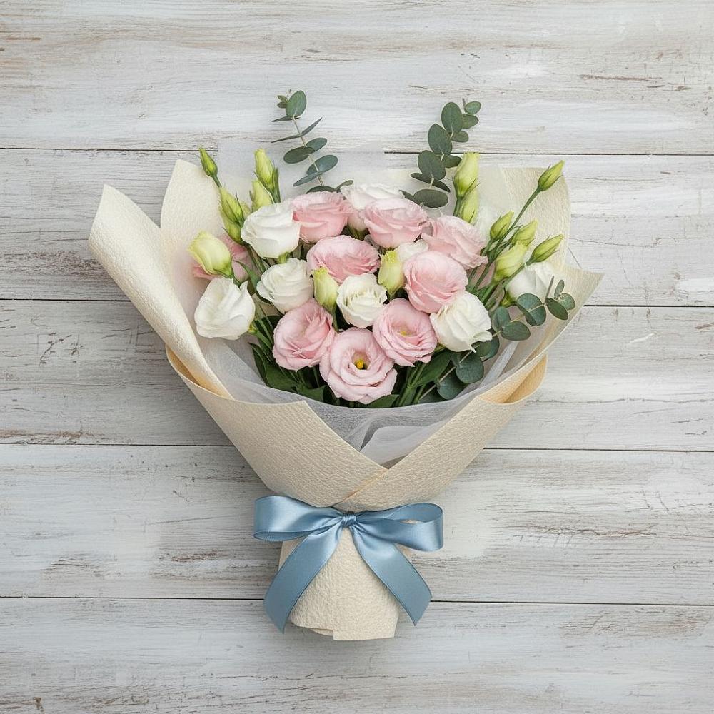 Букет цветов из: Лизиантусы в Малояз